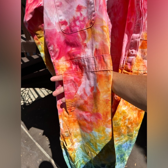 Side Eye Tye Dye PRIDE the Rainbow Jumpsuit Size 42 (M to L)  🌈 Coveralls - Picture 9 of 16